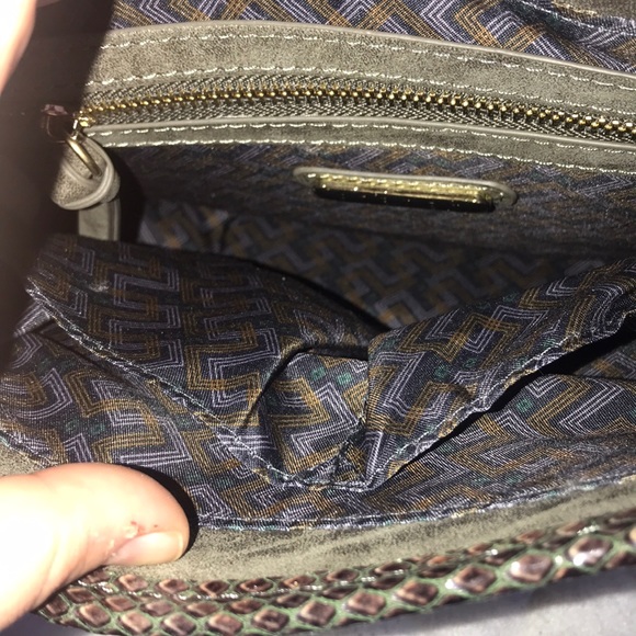 STEVEN: TAUPE FAUX FUR STUDDED CROSSBODY - Picture 2 of 5